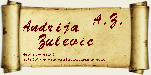 Andrija Zulević vizit kartica
